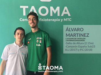 Álvaro Martínez en el centro de fisioterapia Taoma